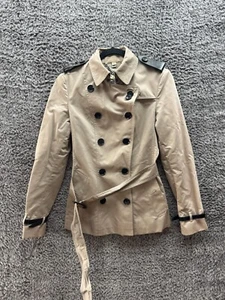 Cappotto classico doppiopetto vintage Y2k Burberry donna beige taglia 4 US - Foto 1 di 13