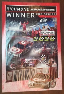 Kyle Larson #42 Target CGR NASCAR 2'x3' 2017 Richmond Win Team Issued Poster - Picture 1 of 11