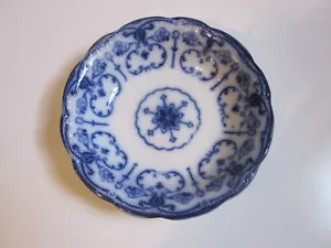 Antique 1890's NEW WHARF POTTERY Semi Porcelain CONWAY FLOW BLUE 9" Serving Bowl - Picture 1 of 5