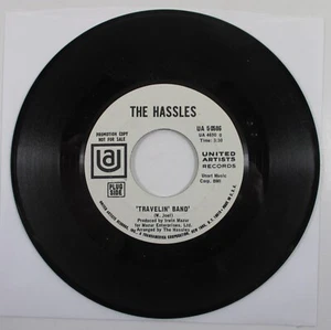 RARE PROMO "Travelin' Band/Great Balls of Fire" 7" THE HASSLES 45 UA BILLY JOEL - Picture 1 of 2