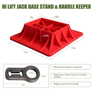 Base Stand & Handle Keeper Compatible with Hi Lift Jack Accessories Handle Bar - Picture 1 of 12