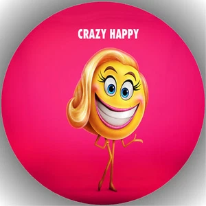 Ostia torta compleanno festa immagine torta fondente cialda emoji il film P15 - Foto 1 di 1