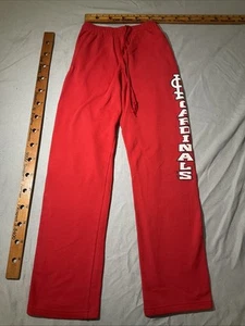 St Louis Cardinals MLB Majestic Sweatpants Adult Small S Red Drawstring Jogger - Picture 1 of 13
