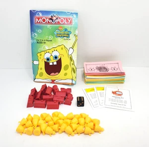 Monopoly Spongebob Squarepants Edition 2005 Parts PieceS Hotels Houses Money - Picture 1 of 5