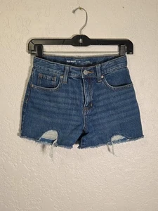 Old Navy Girls Size 12 High Rise Raw Hem Jean Shorts - Picture 1 of 4