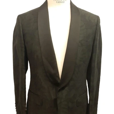 Blazer Bonobos Calce Ajustado 40 R Lino Cena Chaqueta Chal Solapa Lino Algodón Floral Foto 1 de 4