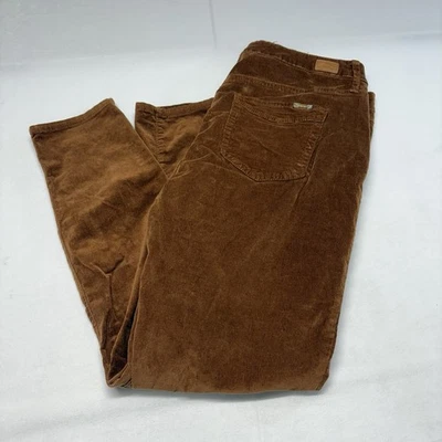 7 For All Man Kind Ultra High Rise Skinny Brown Corduroy Pants Women’s Size 18 - Image 1 of 4