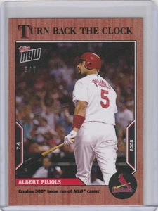 2022 TOPPS TURN BACK THE CLOCK CHERRY PARALLEL #96 ALBERT PUJOLS CARDINALS 5/7 - Picture 1 of 1