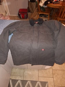 Wrangler Workwear Quilt Lined Canvas Work Jacket Men’s Size M 38-40 Black  - Picture 1 of 10
