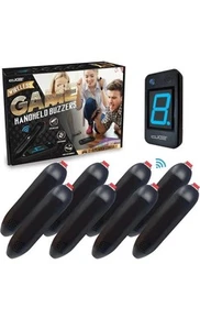 🔥8-Player Wireless Game Buzzer System with LED Display for Trivia and Jeopardy - Picture 1 of 4