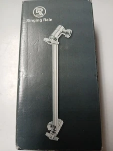 5" Adjustable Shower Head Extension Arm Locking Screw Singing Rain Chrome Finish - Picture 1 of 5