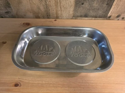 Mac Tools Stainless Steel 2 Bay Magnetic Parts Tray 10 x 2 x 6 - EUC - Image 1 of 4
