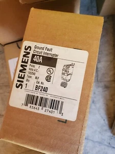 Siemens BF240 2pole 40amp ground fault GFI circuit breaker - Picture 1 of 2