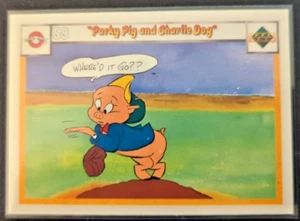 1990 Upper Deck Looney Tunes Comic Ball - #59/68 Porky Pig and Charlie Dog - Picture 1 of 2