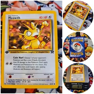 Meowth 1 Edition Pokemon Card 🇬🇧 ● Nm Team Rocket Pokémon N0.62 Pikachu Glurak - Bild 1 von 5