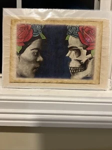 Mexikanische Kunst handgemalt auf Rindenpapier -Amate- natürliche Farben und Baumwollstoff - Bild 1 von 4