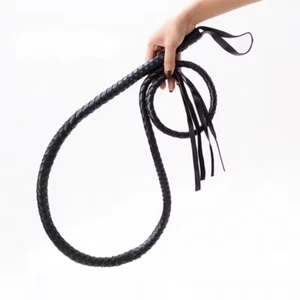 6,2 Feet Leather BDSM Bullwhip – 190cm SM Whip for Dominance & Fantasy - Picture 1 of 4