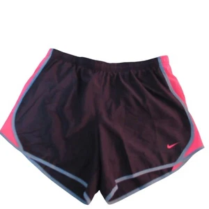 Nike Dri-Fit Girls Running Shorts Size M Black Pink Lined Stretch 848196 652 NEW - Picture 1 of 7