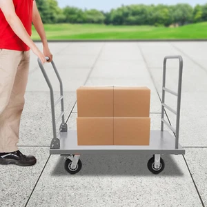 Carrello Piattaforma U-Boat Camion Carrello Acciaio Spessore con Ruote 2000LBS - Foto 1 di 15