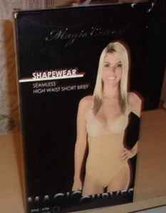 MAGIC CURVES WOMEN'S SHAPEWEAR SEAMLESS HIGH WAIST SHORT BRIEF SIZE: 2XL -3XL - Picture 1 of 3