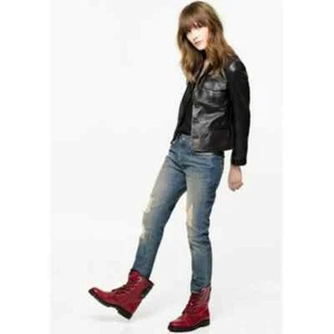 ZADIG & VOLTAIRE Jeans Womens 26 Blue Eva Use Studded Mid Rise Distressed Slim - Picture 1 of 17