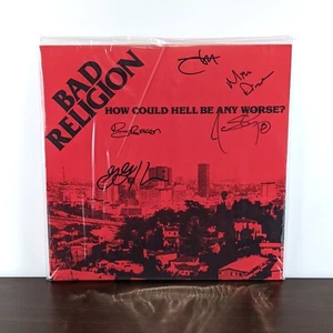 BAD RELIGION How Could Hell Be Any Worse SIGNED Translucent PINK Color LP Vinyl - Picture 1 of 4