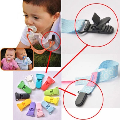 20X Random Colored Plastic Baby Pacifier Suspender Dummy Clip Badge Holder Craft - image 1 of 4