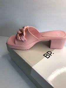 Pink BP Lollie Womens sandal Chunky Open Toe slip on Size 8M - Picture 1 of 8