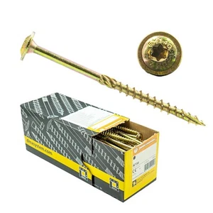 Vis à tête plate DMX vis de construction pour bois 5 6 8 10 tête plate TORX - Photo 1/30