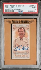 2021 Topps Allen & Ginter Jim Koch Mini GOLD BORDER On Card Auto #FMA-JK PSA 9