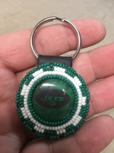 Native American Beaded New York Jets Navajo Key Chain Key Ring Awesome Gift #3 - Picture 1 of 3