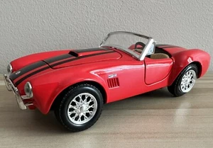 MAISTO COBRA 427 1965 1/24 Scale Red Black Stripe Diecast Metal Model Race Car - Picture 1 of 1