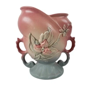 Vintage Hull Art Pottery Vase Wildflowers 4 Handle W-5-6 1/2 Made in USA - Picture 1 of 6