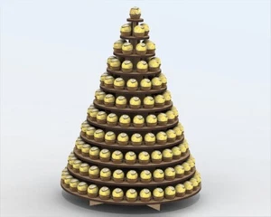 Y9A XXL ROTONDO Ferrero Rocher espositore matrimonio torre Mr Mrs carrello caramelle parete - Foto 1 di 7