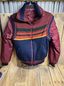 Vtg 80s Andy Johns Womens Coat Sz M 3 in 1 Jacket Vest Knit Sweater Retro Medium - Bild 1 von 11