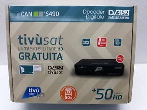 DECODER SATELLITARE TIVU'SAT I-CAN TVSAT HD S490 (DVB-S2) SMART CARD INCLUSA - Foto 1 di 1