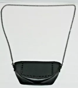 SUSU Schultertasche schwarz Nieten silber Kettenriemen Top Zustand kostenloser Versand - Bild 1 von 7
