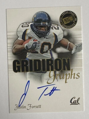 2008 Press Pass Gridiron Graphs Justin Forsett Auto - Image 1 of 4