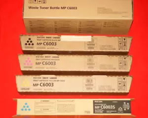 Original Posten Ricoh MP C6003 Druckerpatrone Set & Tonerflasche Neu Versiegelt - Bild 1 von 11