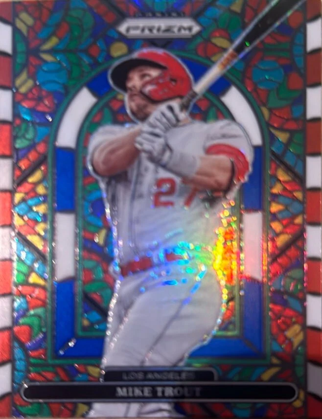 2022 Panini Prizm Stained Glass#SG-5 Mike Trout Stained Glass Giraffe Prizm
