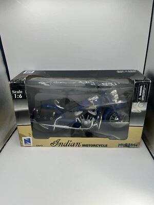 2001 NewRay MIB  1:6 1948 Blue Indian Chief Diecast Motorcycle Vehicle #c3 - Image 1 of 4