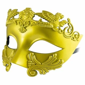 Roman Gladiator Mens Masquerade Mask | Filigree Venetian | Fancy Dress Prom Ball - Picture 1 of 12