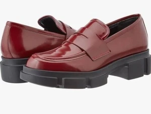 Pollini shoes/loafers chunky sole size 41/8UK made in Italy, light, patent upper - Picture 1 of 14