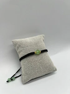 Jade Stone Green Black String Adjustable Bracelet Pack of 12 - Picture 1 of 10