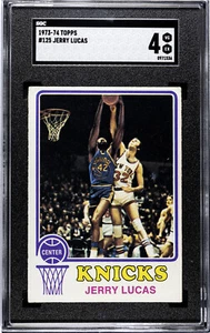1973-74 TOPPS JERRY LUCAS NEW YORK KNICKS #125 SGC 4 - Picture 1 of 2