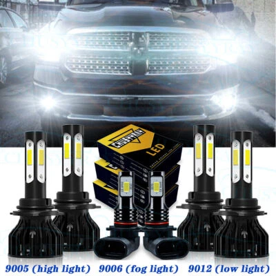 Para Para Dodge RAM 1500 2500 3500 2013 2014 2015 LED Faro + Luz Antiniebla 6000k Foto 1 de 4