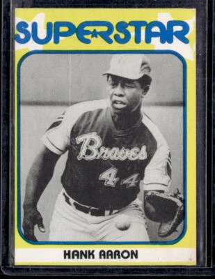 1980 TCMA Superstars #34 Hank Aaron Excellent - Image 1 of 2