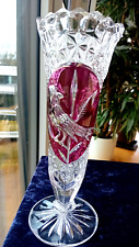 Kristall Vase - HOFBAUER - Bleikristall - dekoratives Design- Höhe 22 cm