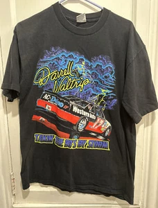 Vintage Nascar Darrell Waltrip Takin the 90s By Storm Single Stitch Shirt (S26) - Picture 1 of 7