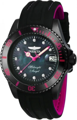 Invicta 23684 Midnight Angel 40 mm Pro Diver automático esfera negra sin trapear diamantes Foto 1 de 4